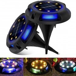 ΗΛΙΑΚΑ ΠΡΟΒΟΛΑΚΙΑ ΕΞΩΤΕΡΙΚΟΥ ΧΩΡΟΥ ΜΕ 8 LED SOLAR OUTDOOR BURIED LIGHTS