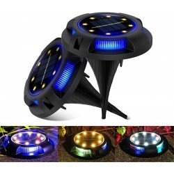 ΗΛΙΑΚΑ ΠΡΟΒΟΛΑΚΙΑ ΕΞΩΤΕΡΙΚΟΥ ΧΩΡΟΥ ΜΕ 8 LED SOLAR OUTDOOR BURIED LIGHTS