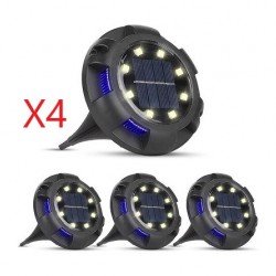 ΗΛΙΑΚΑ ΠΡΟΒΟΛΑΚΙΑ ΕΞΩΤΕΡΙΚΟΥ ΧΩΡΟΥ ΜΕ 8 LED SOLAR OUTDOOR BURIED LIGHTS