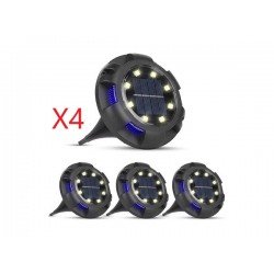 ΗΛΙΑΚΑ ΠΡΟΒΟΛΑΚΙΑ ΕΞΩΤΕΡΙΚΟΥ ΧΩΡΟΥ ΜΕ 8 LED SOLAR OUTDOOR BURIED LIGHTS