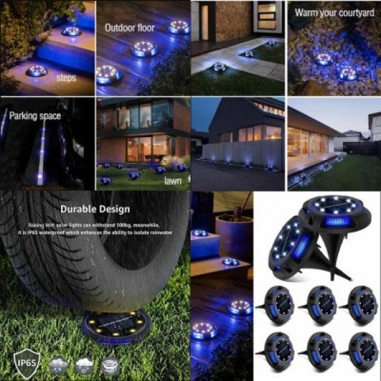 ΗΛΙΑΚΑ ΠΡΟΒΟΛΑΚΙΑ ΕΞΩΤΕΡΙΚΟΥ ΧΩΡΟΥ ΜΕ 8 LED SOLAR OUTDOOR BURIED LIGHTS ΗΛΙΑΚΑ ΠΡΟΒΟΛΑΚΙΑ ΕΞΩΤΕΡΙΚΟΥ ΧΩΡΟΥ ΜΕ 8 LED SOLAR OUTDOOR BURIED LIGHTS