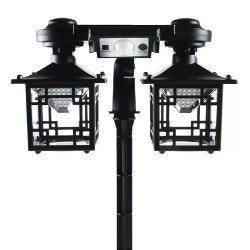 ΔΙΠΛΟ ΗΛΙΑΚΟ ΦΩΤΙΣΤΙΚΟ ΦΑΝΑΡΑΚΙ LED SMD ΛΕΥΚΟΥ ΦΩΤΙΣΜΟΥ JD-2218 - ΜΑΥΡΟ