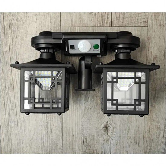 ΔΙΠΛΟ ΗΛΙΑΚΟ ΦΩΤΙΣΤΙΚΟ ΦΑΝΑΡΑΚΙ LED SMD ΛΕΥΚΟΥ ΦΩΤΙΣΜΟΥ JD-2218 - ΜΑΥΡΟ